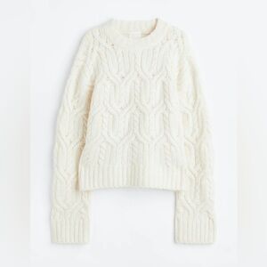 NWOT H&M Wool Blend Cable Knit Sweater